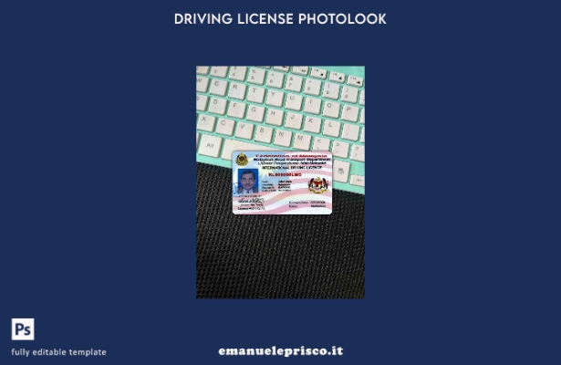stile verificato modello FRONTE photolook versione patente di guida malese